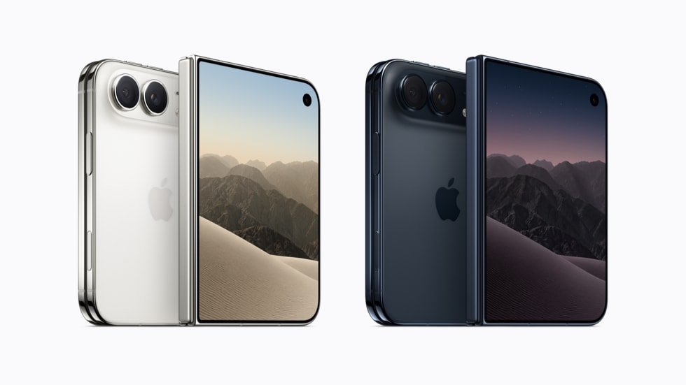iPhone Duo completos en acabados claro y oscuro, vistos por delante y por detrás